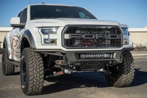 Ford F-150 Raptor Front Bumper - Addictive Desert Designs - ADD PRO Bolt-On - Hammer Black with Satin Black Panels - `17-`19 Ford F-150 Raptor Front Bumper - Addictive Desert Designs - ADD PRO Bolt-On - Hammer Black with Satin Black Panels - `17-`19